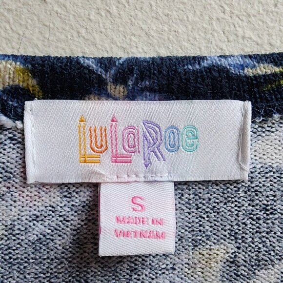 LuLaRoe Floral Long Open Cardigan Jersey Size Small - Picture 7 of 14